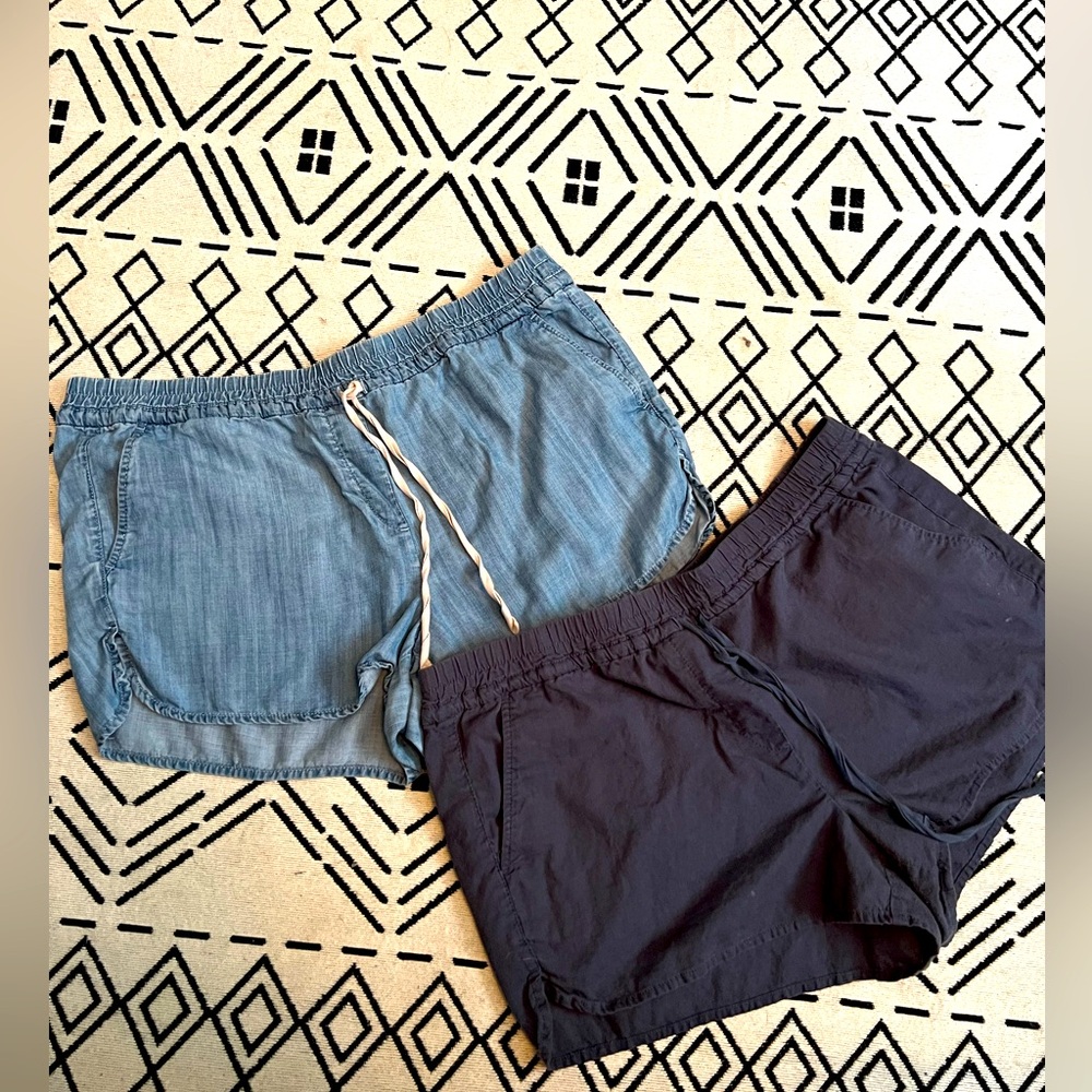 LOFT Women's Jean Shorts - Blue and Black